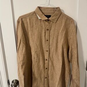 Banana Republic Light Brown Linen-Blend Shirt